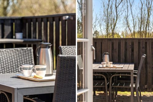 Udeliv, terrasse ved haven
